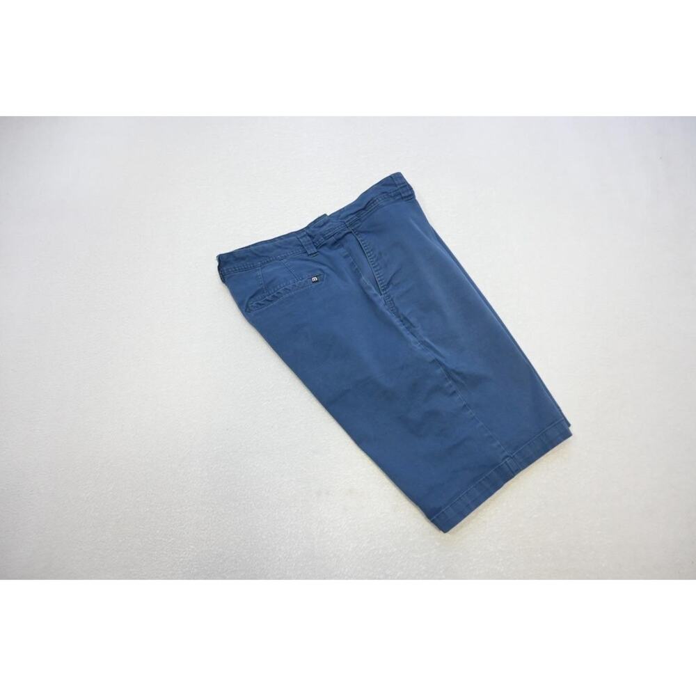 Travis Mathew Khaki Golf Shorts Dark Blue Flat Stretch Athletic Mens Size 33